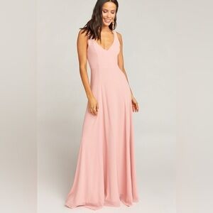 SHOW me your mumu Jenn maxi dress NWT peach/pink